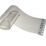 2,00m x 300 x 3 mm PVC-Ersatzstreifen transparent Edelstahl