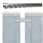 B 1,00 x H 1,50m - PVC Streifenvorhang Lamellenvorhang - 200 x 2mm