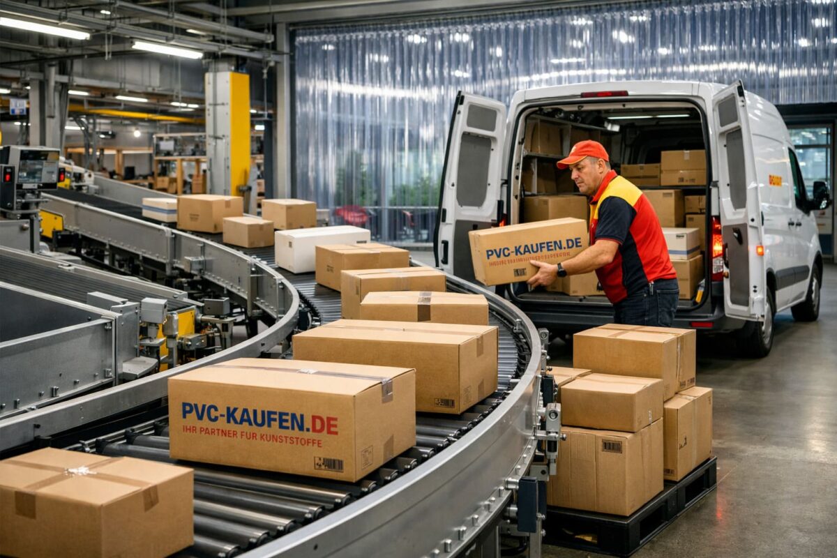 PVC Vorhang - Lagerhalle Paketverteilung
