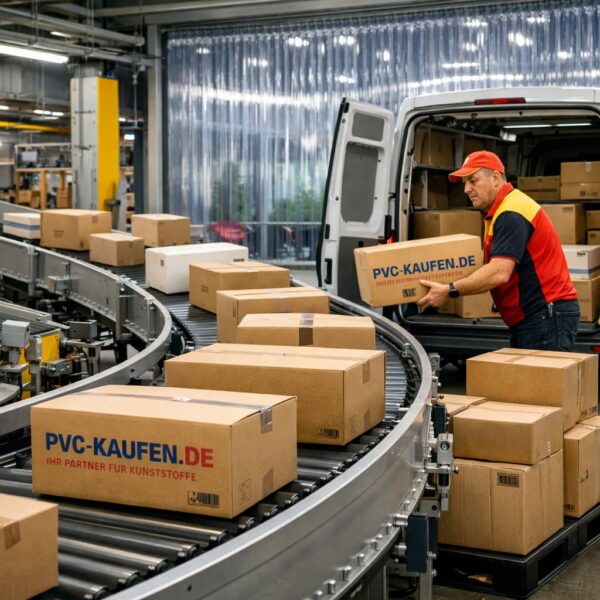 PVC Vorhang - Lagerhalle Paketverteilung